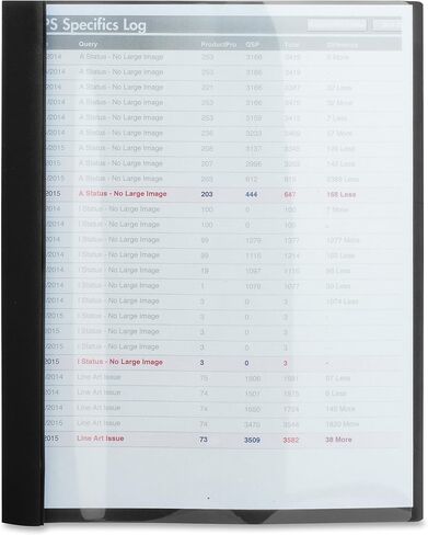 Clear Front Source Report Covers ، 1/2 "CAP ، 8.5" × 11 "، 25/BX ، Black (BSN78512) حسب مصدر الأعمال in Saudi Arabia