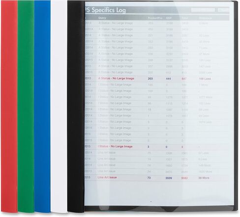 Clear Front Source Report Covers ، 1/2 "CAP ، 8.5" × 11 "، 25/BX ، Black (BSN78512) حسب مصدر الأعمال in Saudi Arabia