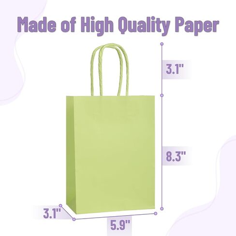 Mr. Pen- Paper Gift Bags with Handles, 32 Pack, 8.3" x 5.9" x 3.1", 16 Pastel Colors, Small Gift Bags with Handles, Party Favor Bag in Saudi Arabia