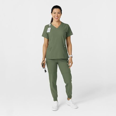 WonderWink W123 Women's 5555 Comfort Waist Jogger Pant, Olive, 2X in Saudi Arabia
