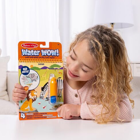 Melissa & Doug Water Wow! Reusable Water-Reveal, 6 Mess Free Coloring Books—Animals, Vehicles, Alphabet, Numbers & Much More—Travel Toys for Kids 3+ in Saudi Arabia