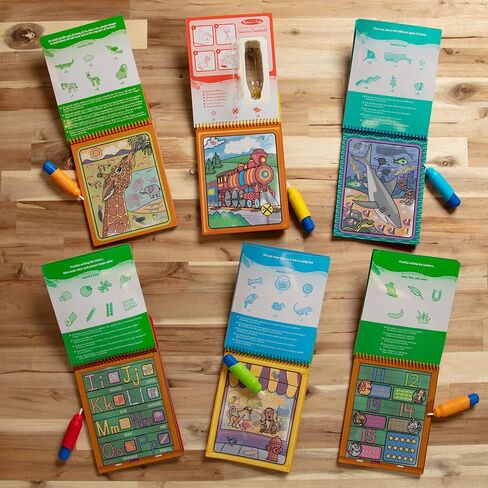 Melissa & Doug Water Wow! Reusable Water-Reveal, 6 Mess Free Coloring Books—Animals, Vehicles, Alphabet, Numbers & Much More—Travel Toys for Kids 3+ in Saudi Arabia