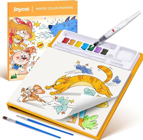 الطلاء Joycat مع كتب تلوين المياه للأطفال الصغار ، مجموعات الرسم بالألوان المائية للأطفال الذين تتراوح أعمارهم بين 3-5 4-8 ، والفنون والحرف رسم أنشطة لعبة عيد ميلاد للبنين (النقل) in Kuwait