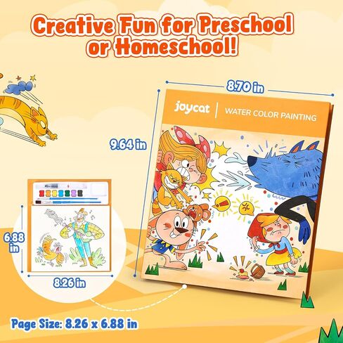 الطلاء Joycat مع كتب تلوين المياه للأطفال الصغار ، مجموعات الرسم بالألوان المائية للأطفال الذين تتراوح أعمارهم بين 3-5 4-8 ، والفنون والحرف رسم أنشطة لعبة عيد ميلاد للبنين (النقل) in Kuwait
