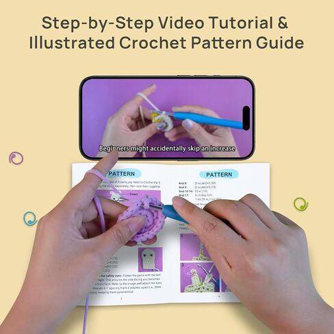 Araeknotta Crochet Kit for Beginners with Easy to Use Yarn, Crochet Hook, Video Tutorial, Animal Amigurumi Craft Gift for Kids Women Adults (Llama) in Saudi Arabia