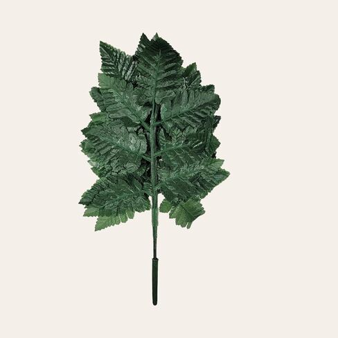 Bagged Set of 6 Silk Leather Fern Bundles - Each Bundle Contains 12 Individual Stems- Total of 72 Greenery Stems in Saudi Arabia