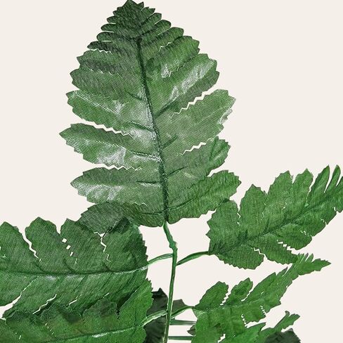 Bagged Set of 6 Silk Leather Fern Bundles - Each Bundle Contains 12 Individual Stems- Total of 72 Greenery Stems in Saudi Arabia