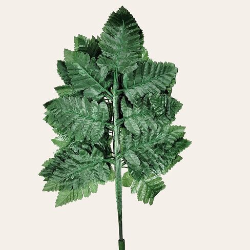 Bagged Set of 6 Silk Leather Fern Bundles - Each Bundle Contains 12 Individual Stems- Total of 72 Greenery Stems in Saudi Arabia