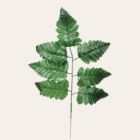 Bagged Set of 6 Silk Leather Fern Bundles - Each Bundle Contains 12 Individual Stems- Total of 72 Greenery Stems in Saudi Arabia