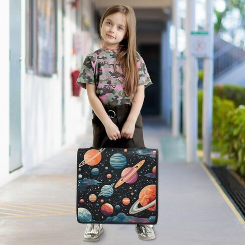 Space Planet Astronomy 3 Ring Zipper Binder with Handle 1.5 inch Binder Organizer, Multi Pockets Office File Folder with Shoulder Strap 500 Sheet Capacity in Saudi Arabia