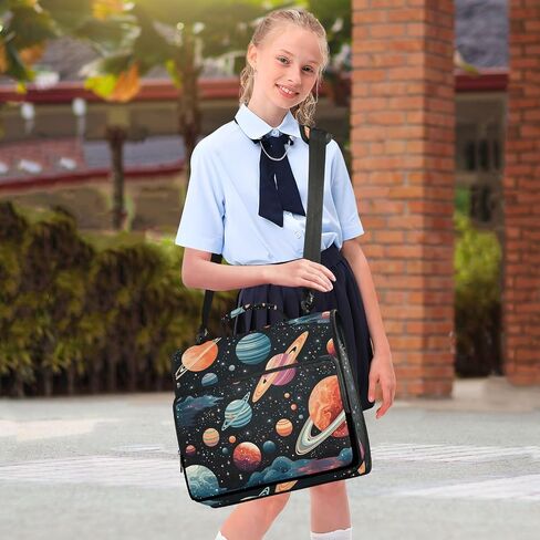 Space Planet Astronomy 3 Ring Zipper Binder with Handle 1.5 inch Binder Organizer, Multi Pockets Office File Folder with Shoulder Strap 500 Sheet Capacity in Saudi Arabia