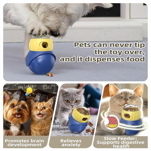 Cat and Small Dog Puzzle Treat Dispenser Toy，Adjustable Food Dispenser，Interactive Slow Feeder Puzzle for IQ Training, Indoor Entertainment and Exercise，Reduces Anxiety for Small Dogs and Cats in Saudi Arabia