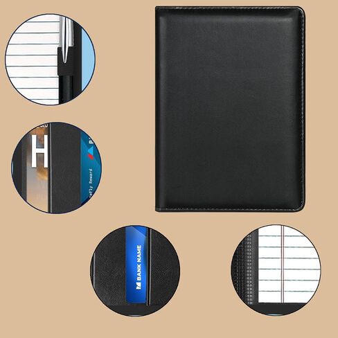 Padfolio/Portfolio Binder ، Mini Padfolio Portfolio Binder 5 × 8 منصة الكتابة القانونية ، مجلد منظم الوثيقة A5 للرجال ، الأرجواني الداكن in Kuwait