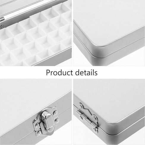 لوحة ألوان مائية فارغة: صندوق ألوان مائية من 48 شبكة DIY مع غطاء للفنانين والطلاب - صينية طلاء محمولة ومرفقة للسفر في الهواء الطلق. in Kuwait