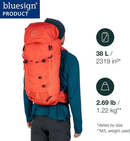 Osprey Mutant 38L Climbing and Mountaineering Unisex Backpack, Mars Orange, S/M in Saudi Arabia