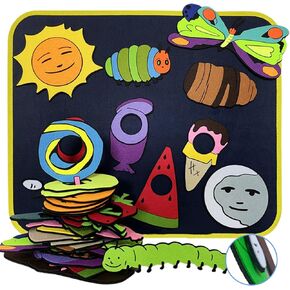 Felt Story Pieces with Board,24 pcs Large Animals Felt Board Set for Toddlers,Preschool,Teachers, Speech, Therapy, Home Travel,Classroom (The Very Hungry Caterpillar) in Saudi Arabia