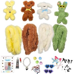 Moru Fur Pipe Cleaner Craft Kit #3 ، Super Soft ، سميكة ، طويلة من Mink للفن والحرف DIY. مع الملحقات الزخرفية (العيون/الأنف/الأشرطة) ، البرنامج التعليمي in Kuwait