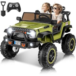 Hikole 24 Volt Ride على سيارة مع التحكم عن بعد ، 2WD/4WD Switchable 2 مقاعد XL سيارة كهربائية للأطفال مع مقعد عريض 20 بوصة ، وعجلات طاقة 4x100W عجلات 24 فولت للفتيات مع الموسيقى - اللون الوردي - الوردي in Kuwait