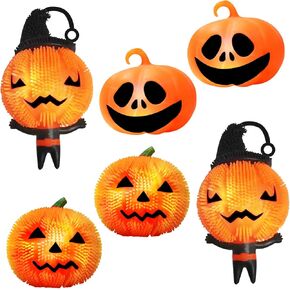 6 PCS Halloween Light-Up Toys-LED وميض ألعاب حسية شائكة للأطفال المصابين بالتوحد ولعب الإجهاد الممتع لجميع الأعمار بما في ذلك Ghost & Pumpkin Toys in Kuwait