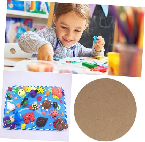 uonlytech 10pcs لوحة دعم الطين لفخار DIY النحت النحت طين البلاطة حصيرة محمولة الفخار الزنزانة النمذجة الهواء جاف in Kuwait