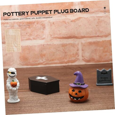DOITOOL DIY Clay Drying Station for Pottery Figures Wooden Plug Board 2-Piece Set Portable Display Stand for Clay Sculptures for Artists in Saudi Arabia