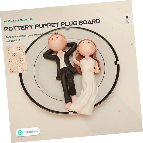 DOITOOL DIY Clay Drying Station for Pottery Figures Wooden Plug Board 2-Piece Set Portable Display Stand for Clay Sculptures for Artists in Saudi Arabia