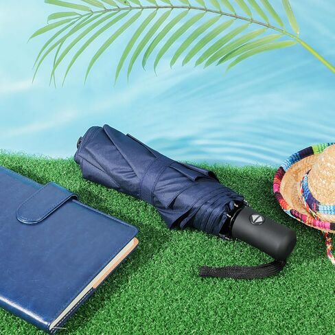 Kajaia 4 Pieces Compact Umbrellas Black Umbrellas for Rain 8 Ribs Windproof Travel Umbrella Automatic Open and Close Umbrellas Lightweight Collapsible Folding Rain Umbrellas for Man Women in Kuwait