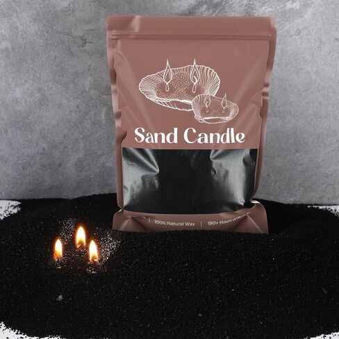 Nuanchu 3.3 lb Candle Sand DIY Pearled Candle Making Kit Included 20 Pcs Wicks and Refillable Beaded Wax Sand Beaded Wax Gift with Wicks Self Extinguish for Home Wedding Party (Black) in Saudi Arabia