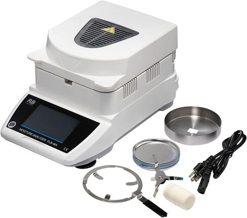 Moisture anlyzer Spanish English Germany Menu Balance Meter 0.01% Readability 0.001g 110V 3 Drying Modes Touch Screen RS232 Interface Water Content Test (110g0.001g)… in Saudi Arabia