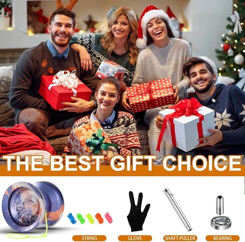 Professional Unresponsive Yoyo X5 for Pros and Responsive Yoyos for Kids Beginners - Replaceable Unresponsive Bearings, Gloves, Removal Bearing Tool and 5 Cords Included (red Black) in Kuwait
