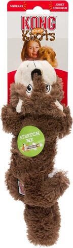 لعبة Kong Scrunch 2 Pack Dog Toy-أفخم خالية من الحشو مع حبال داخلية معقدة و Squeaker-Tug & Chew Toy (Squirrel/Raccoon Combo ، متوسطة/كبيرة) in Saudi Arabia