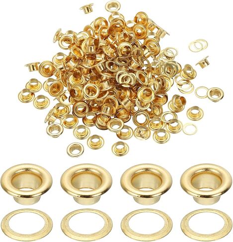 Patikil 5mm/3/16 "ثقيلة معدنية ، 150 PCS Sheelets و Gromsets Kit Geather Grommet Tool for Fabric Shoes Stretains Belt Diy in Kuwait