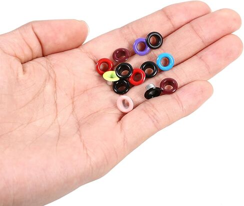 Multi Color Metal Eyelets, 100pcs 4mm Round Eyelet Grommets Scrapbooking Card Hole Leather Craft Garment Accessory in Saudi Arabia