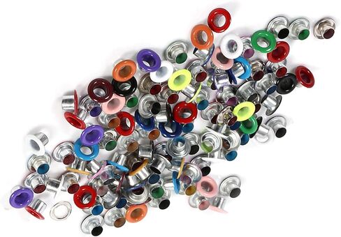 Multi Color Metal Eyelets, 100pcs 4mm Round Eyelet Grommets Scrapbooking Card Hole Leather Craft Garment Accessory in Saudi Arabia