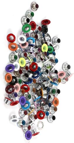 Multi Color Metal Eyelets, 100pcs 4mm Round Eyelet Grommets Scrapbooking Card Hole Leather Craft Garment Accessory in Saudi Arabia