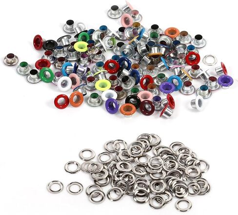 Multi Color Metal Eyelets, 100pcs 4mm Round Eyelet Grommets Scrapbooking Card Hole Leather Craft Garment Accessory in Saudi Arabia
