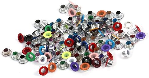 Multi Color Metal Eyelets, 100pcs 4mm Round Eyelet Grommets Scrapbooking Card Hole Leather Craft Garment Accessory in Saudi Arabia