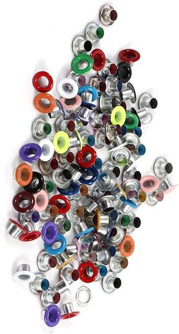 Multi Color Metal Eyelets, 100pcs 4mm Round Eyelet Grommets Scrapbooking Card Hole Leather Craft Garment Accessory in Saudi Arabia