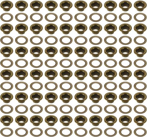 Harfington 200pcs Grommet Sheelets Tool kit 4mm metal grommet kit for shoes levale legal vible belt diy ، bronze in Saudi Arabia