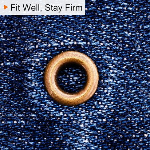 Harfington 200pcs Grommet Sheelets Tool kit 4mm metal grommet kit for shoes levale legal vible belt diy ، bronze in Saudi Arabia