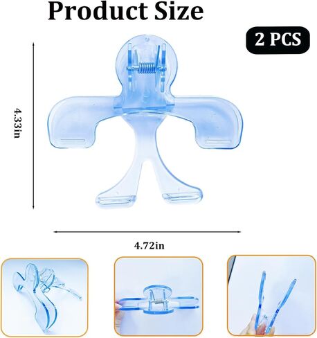 Book Page Holders for Reading, Transparent Book Clips - 12°Hands-Free Reading Stand & Page Keeper, Bookmark Holder, Book Opener Holder for Music Books, Cook Books, Piano Book-Blue,2pcs in Saudi Arabia