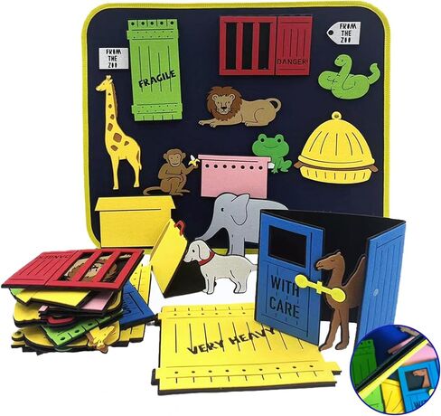 Felt Story Pieces with Board, 18 pcs Large Animals Felt Board Set for Toddlers,Preschool,Teachers, Speech, Therapy, Home Travel,Classroom (Dear Zoo) in Saudi Arabia