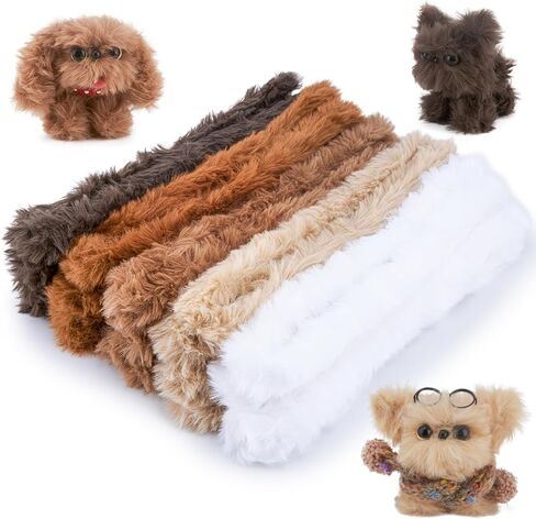 Guwina 23pcs jumbo Pipe Cleaner Animal Craft Kit ، 39.37 '' Long x 0.8 '' Swice Faux Fur Fur Fluffy Chenille ينبع مع ملحقات زخرفية ، و Diy Fuzzy Sticks Supplies مجموعة لصنع الأرانب والكلاب in Kuwait