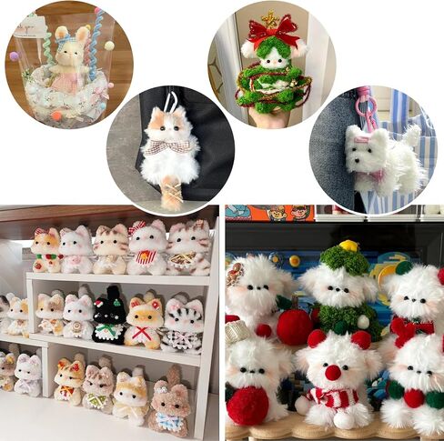 Guwina 23pcs jumbo Pipe Cleaner Animal Craft Kit ، 39.37 '' Long x 0.8 '' Swice Faux Fur Fur Fluffy Chenille ينبع مع ملحقات زخرفية ، و Diy Fuzzy Sticks Supplies مجموعة لصنع الأرانب والكلاب in Kuwait