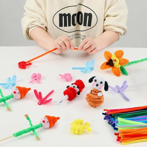200Pcs Pipe Cleaners for Arts & Crafts, Multi-Colored Chenille Stems (12-Inch), 20 Assorted Colors for DIY Decorations & Creative Projects, No Black/White in Kuwait