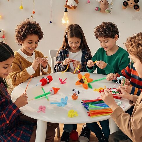 200Pcs Pipe Cleaners for Arts & Crafts, Multi-Colored Chenille Stems (12-Inch), 20 Assorted Colors for DIY Decorations & Creative Projects, No Black/White in Kuwait