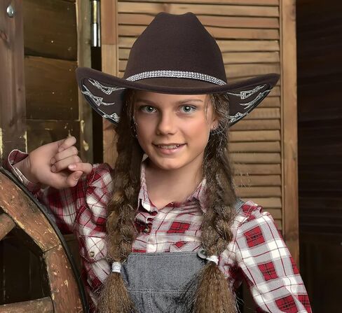 Jastore Kids Girls Boys Bling Rhinestone Western Cowgirl Hat Sparkly Star Disco Cowboy Hat in Saudi Arabia