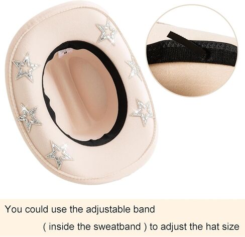 Jastore Kids Girls Boys Bling Rhinestone Western Cowgirl Hat Sparkly Star Disco Cowboy Hat in Saudi Arabia