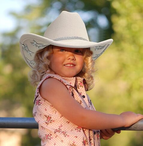 Jastore Kids Girls Boys Bling Rhinestone Western Cowgirl Hat Sparkly Star Disco Cowboy Hat in Saudi Arabia