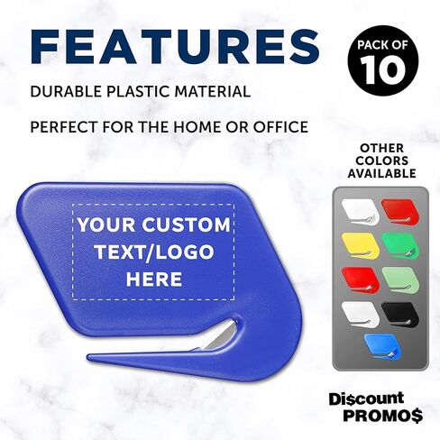 Custom Translucent Plastic Letter Openers Set of 50, Personalized Bulk Pack - Perfect for Home or Office - TBlue in Kuwait